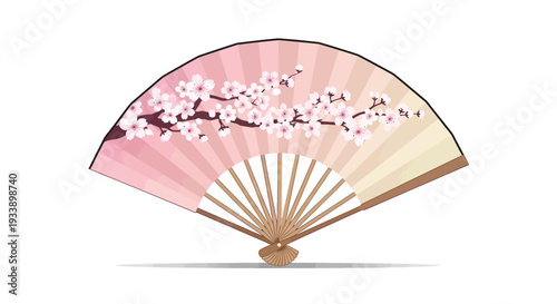 Japanese Cherry Blossom Fan