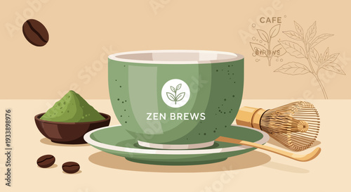 Zen Brews Matcha and Coffee Cafe Scene