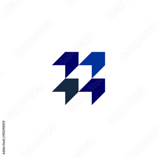 arrow abstract four logo, arrow up, growth. modern
