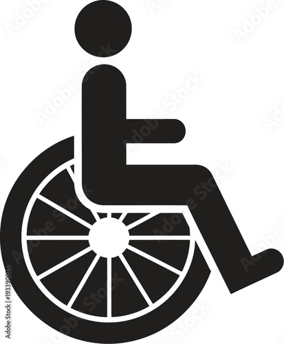 Disability symbol for accessible spaces and wheelchair accessibility