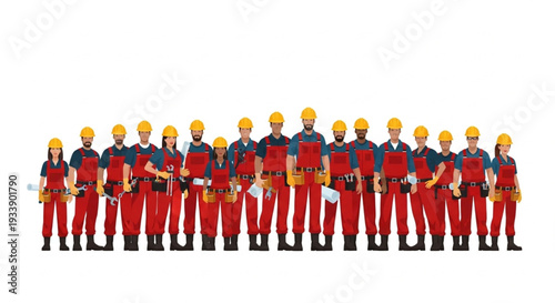 Group of Firefighters Standing Together.