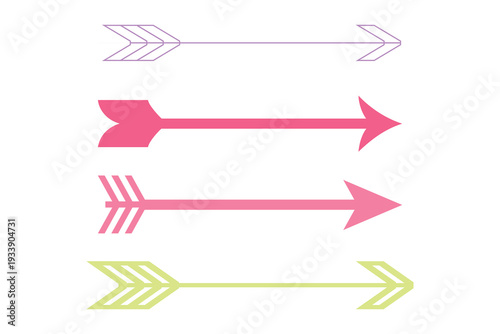 Colorful arrow icon set. Arrow. Cursor. Arrow vector icon. Modern simple arrows. Vector illustration.