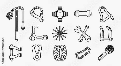 Collection of Various Car Parts and Tools.