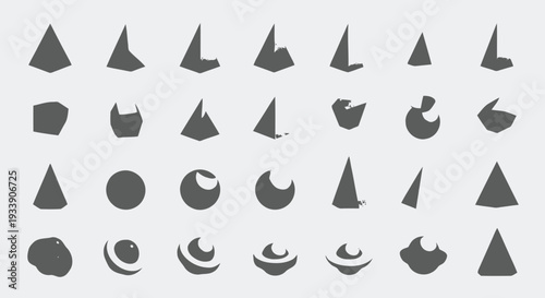 Collection of Various Geometric Shapes and Forms.