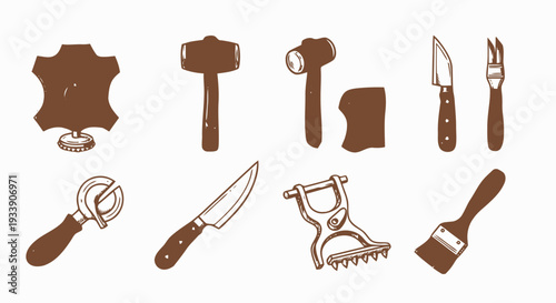 Collection of Various Kitchen Utensils and Tools.