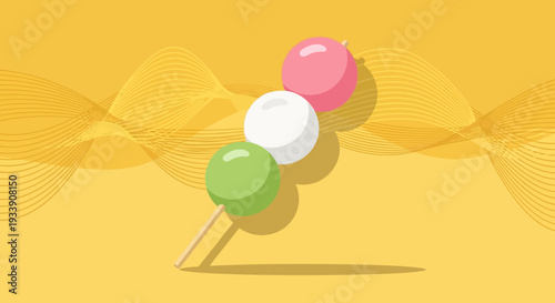 Hanami Dango - Japanese Sweet Treat on a Stick