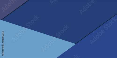 Blue planes overlap layer on dark space. Background design for text and message website design. 3D illustration. 3D CG. High quality rendering.