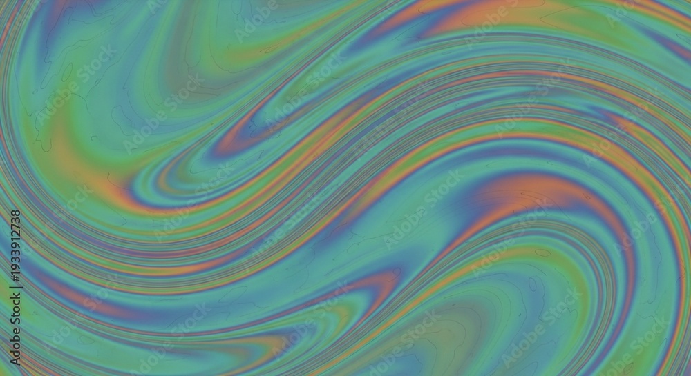 Fototapeta premium Iridescent Environmental Data: Swirling Liquid Patterns for Earth Science and Climate Visualization