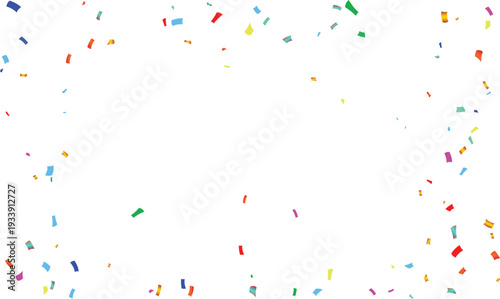 colorful ribbons and confetti can separated from transparent background luxury rich card