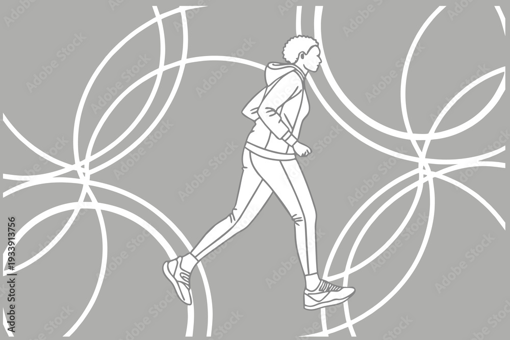 Fototapeta premium background design illustration minimalist line art pattern