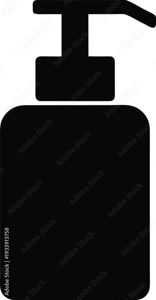 Obraz premium hair serum bottle silhouette vector illustration on transparent background