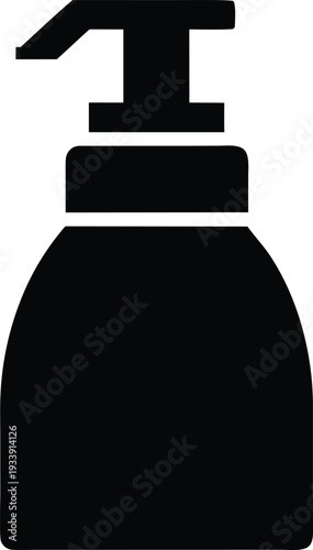 hair mousse bottle silhouette vector illustration on transparent background
