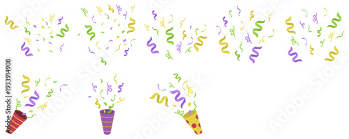 Confetti and Party Popper Elements