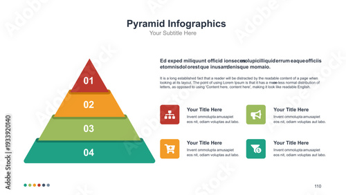 Four Step Pyramid Infographic Presentation Template