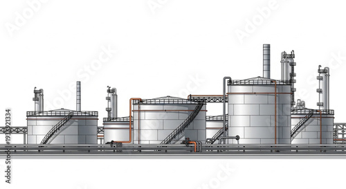 Industrial Factory Tanks and Equipment.