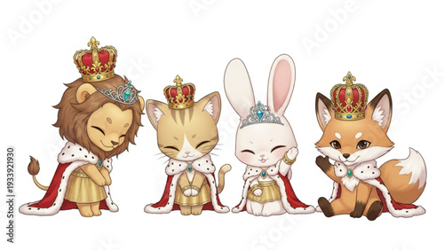 Cute Royal Animals Wearing Crowns