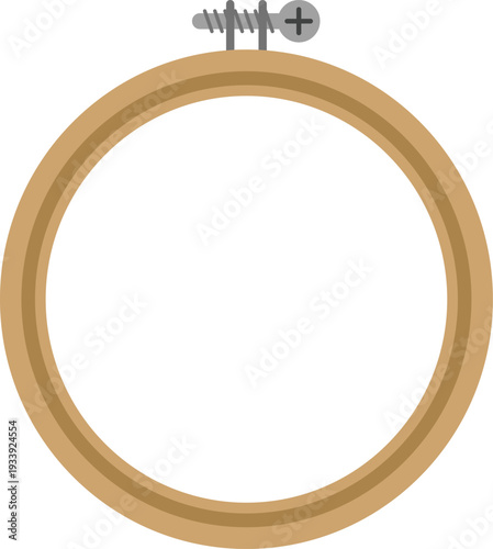 Embroidery Hoop Ring Illustration
