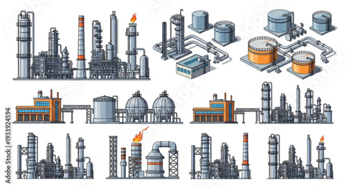 Industrial Factory Buildings and Equipment.