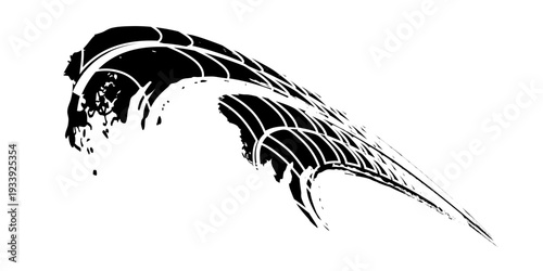 Tire treker background for rally, drift, motocross, offroad and other automotive and motorbike sports. Tire marks are black on a white background. vector