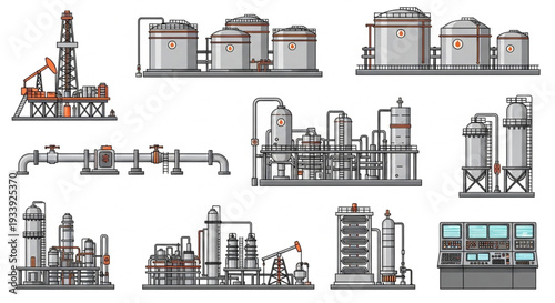 Industrial Factory Buildings and Equipment.