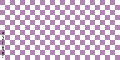 Purple white checkered colors. Two color checkerboard. Purple and white colors of checkerboard. Chessboard, checkerboard texture. Squares pattern background. texture.