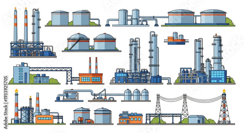 Industrial Factory Buildings and Infrastructure.