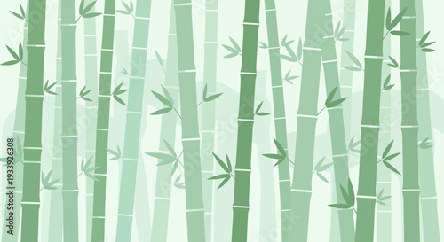 Green Bamboo Forest Background