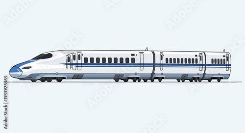 Modern High-Speed Train Illustration