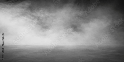 Dramatic black and white cloudscape featuring dark stormy clouds and a moody abstract nature background with heavy gray fog and motion