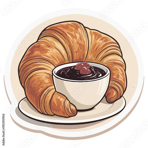 The art of pastry a harmonious fusion of culinary silhouettes and sweet breakfast patterns