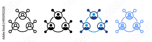 Coordination icon set multiple style collection