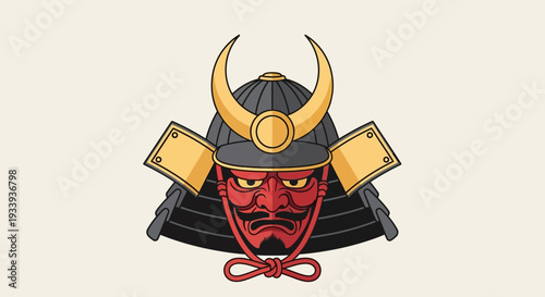 Japanese Samurai Mask Helmet Oni Demon Warrior