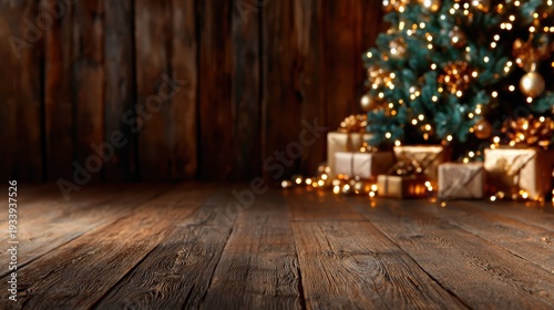 Wallpaper Mural A beautifully decorated Christmas tree adorned with sparkling lights and surrounded by neatly wrapped gifts, creating a magical and festive holiday atmosphere. Torontodigital.ca