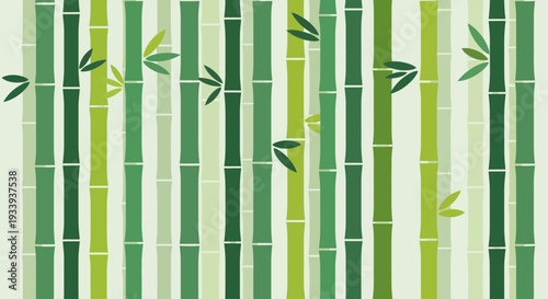 Green Bamboo Forest Pattern