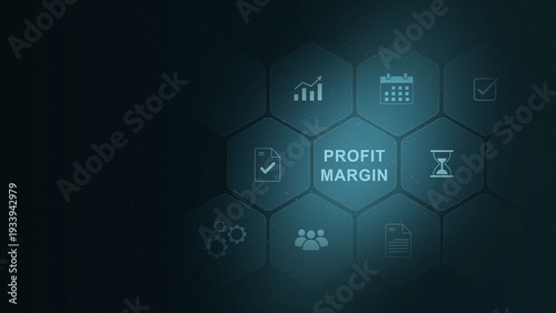 Foto profit margin Lifecycle on Futuristic Radar Technology Background