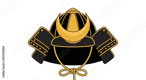 Samurai Helmet Icon - Traditional Japanese Warrior Armor