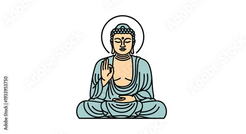Buddha Statue Meditation Enlightenment Serene Aura