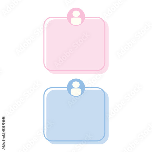 アイコン付きのフレーム2種【パステル】