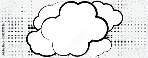 Abstract cloud concept technology background and data network security