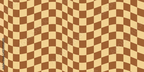 Wooden chessboard, 8x8 game board, for playing chess, checkers, or other strategic board games. Standard form, checkerboard pattern, consisting of 64 square shaped fields arranged in rows and columns.