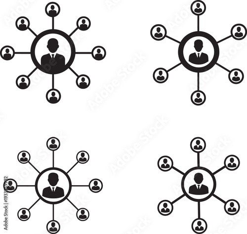 Social network connection diagrams