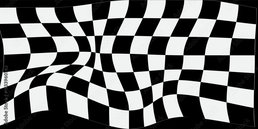 Obraz premium Black and white checkered pattern, Checkerboard seamless pattern