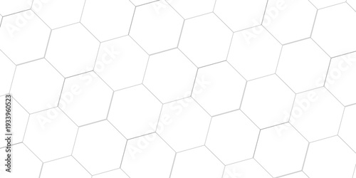 Seamless pattern with outline hexagon grid. Honeycomb net backdrop. Abstract background with geometric line grille. Black hexagon mesh, vector illustration