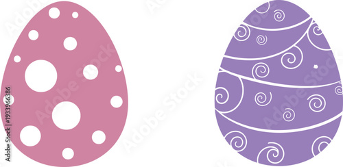 Easter sunday decorative eggs illustration for springtime celebrations and holiday traditions