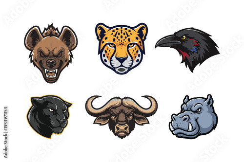 Ultimate Predator Mascot Bundle vector illustration.