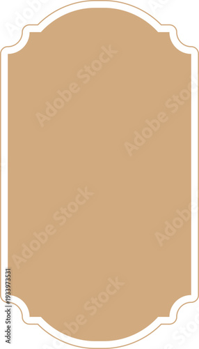 Vintage label, certificat border. Elegant retro frame, decoration