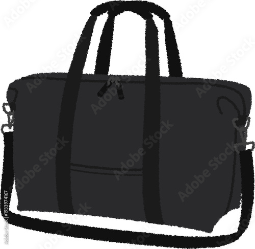 ボストンバッグのイラスト