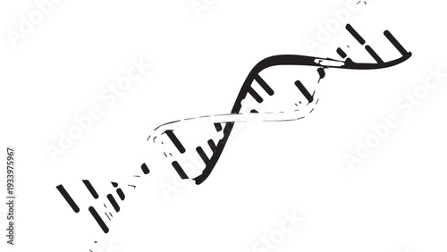 Abstract DNA Double Helix Illustration for Scientific and Educational Use.