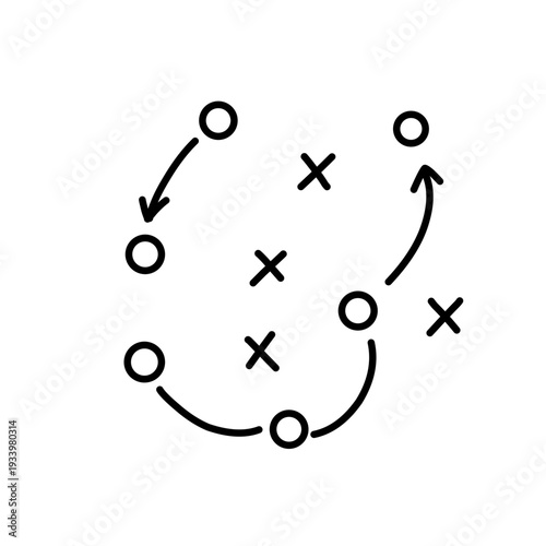 Soccer tactic icon 