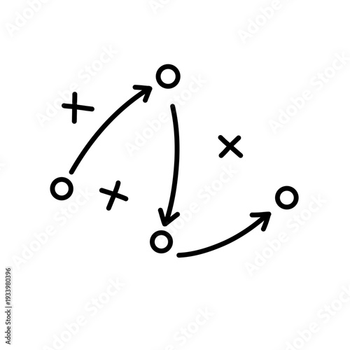 Soccer tactic icon 